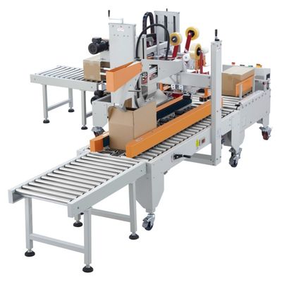 Ende der Verpackungslinie Maschinen Packung Links rechts Box Karton Versiegelungsmaschine