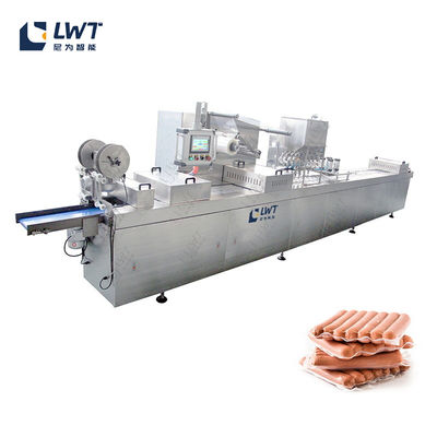 Automatische Versiegelungsanlage für Würstchen und Lebensmittel Schweinefleisch Rindfleisch Stretch Film Vakuumverpackungsmaschine