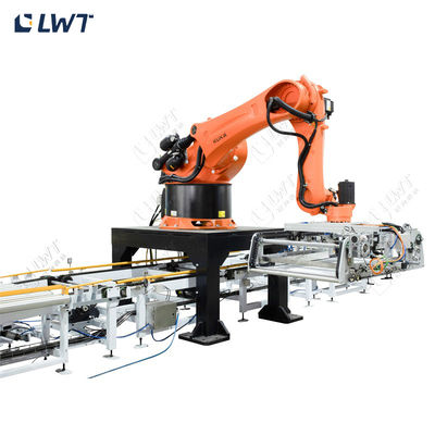 Automatische Palettiermaschine mit Robotersystem