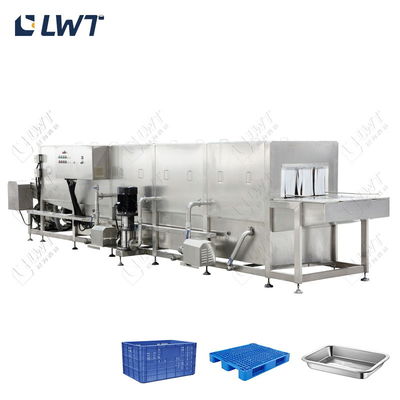 Waschmaschine mit Umsatzkasten-Palletsprühreiniger
