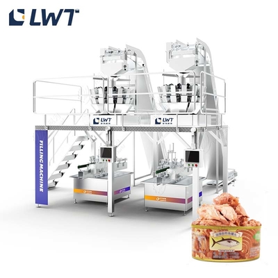 Automatische Füllmaschine für Thunfisch mit SPS-Steuerung 20-40 Flaschen/Min